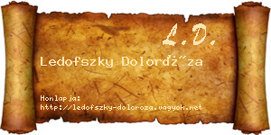 Ledofszky Doloróza névjegykártya