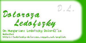 doloroza ledofszky business card
